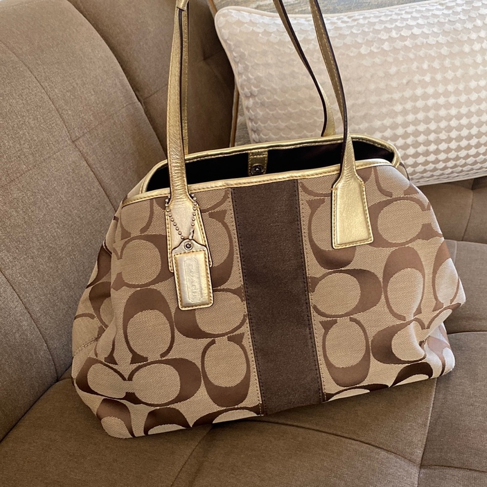 Coach Legacy Signature Monogram Purse